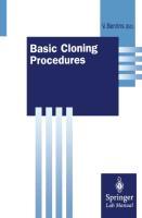 Immagine del venditore per Basic Cloning Procedures venduto da moluna