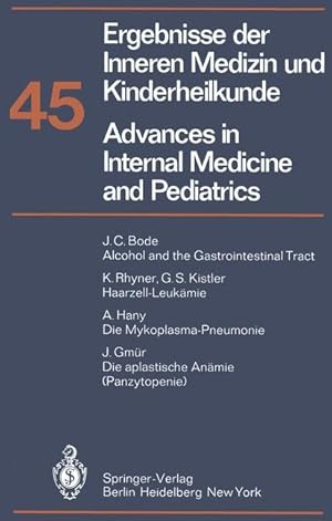 Bild des Verkufers fr Ergebnisse der Inneren Medizin und Kinderheilkunde / Advances in Internal Medicine and Pediatrics zum Verkauf von moluna