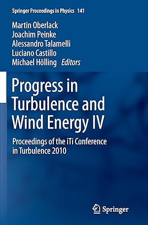 Imagen del vendedor de Progress in Turbulence and Wind Energy IV a la venta por moluna