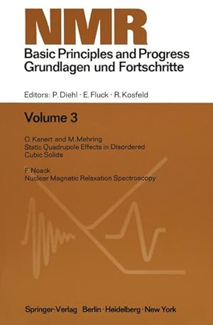 Imagen del vendedor de NMR Basic Principles and Progress / NMR Grundlagen und Fortschritte a la venta por moluna