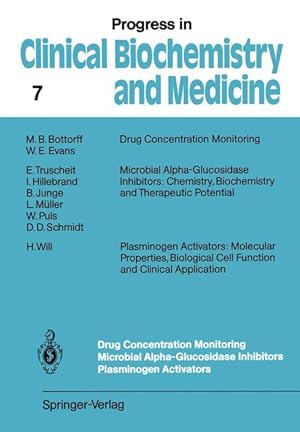 Bild des Verkufers fr Drug Concentration Monitoring Microbial Alpha-Glucosidase Inhibitors Plasminogen Activators zum Verkauf von moluna