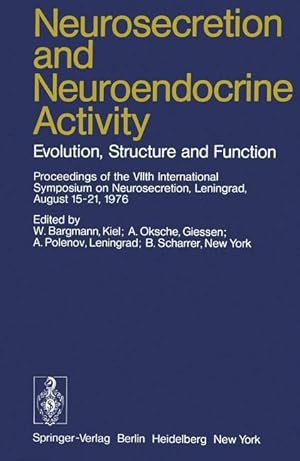 Bild des Verkufers fr Neurosecretion and Neuroendocrine Activity zum Verkauf von moluna