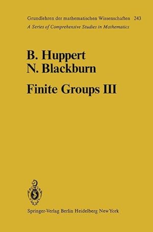 Immagine del venditore per Finite Groups III venduto da moluna