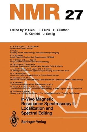 Seller image for In-Vivo Magnetic Resonance Spectroscopy II: Localization and Spectral Editing for sale by moluna