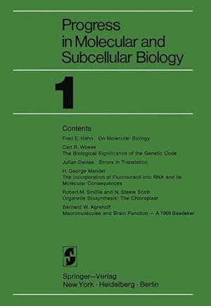 Seller image for Progress in Molecular and Subcellular Biology for sale by moluna