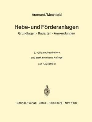 Seller image for Hebe- und Foerderanlagen for sale by moluna