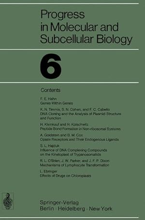 Seller image for Progress in Molecular and Subcellular Biology for sale by moluna