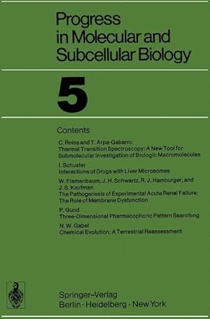 Imagen del vendedor de Progress in Molecular and Subcellular Biology a la venta por moluna