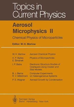 Bild des Verkufers fr Aerosol Microphysics II zum Verkauf von moluna