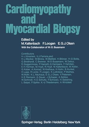 Imagen del vendedor de Cardiomyopathy and Myocardial Biopsy a la venta por moluna