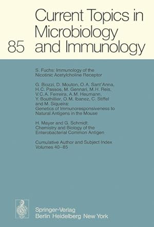 Bild des Verkufers fr Current Topics in Microbiology and Immunology zum Verkauf von moluna