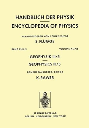 Bild des Verkufers fr Geophysik III / Geophysics III zum Verkauf von moluna