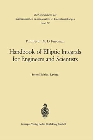 Bild des Verkufers fr Handbook of Elliptic Integrals for Engineers and Scientists zum Verkauf von moluna