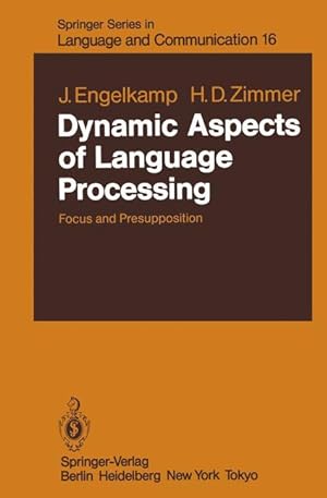 Imagen del vendedor de Dynamic Aspects of Language Processing a la venta por moluna