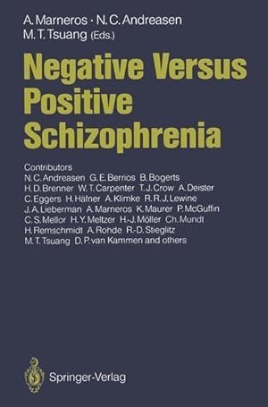 Immagine del venditore per Negative Versus Positive Schizophrenia venduto da moluna