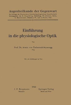 Immagine del venditore per Einf�hrung in die physiologische Optik venduto da moluna