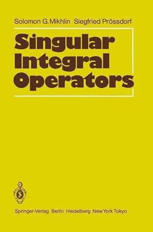 Seller image for Singular Integral Operators for sale by moluna