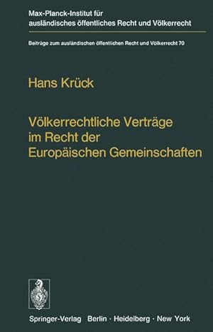 Seller image for Voelkerrechtliche Vertraege im Recht der Europaeischen Gemeinschaften for sale by moluna
