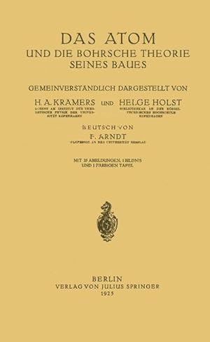 Seller image for Das Atom und die Bohrsche Theorie seines Baues for sale by moluna