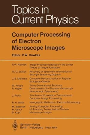 Bild des Verkufers fr Computer Processing of Electron Microscope Images zum Verkauf von moluna