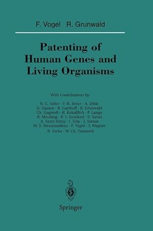 Imagen del vendedor de Patenting of Human Genes and Living Organisms a la venta por moluna