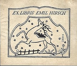 Exlibris Emil Hirsch. Klischée.