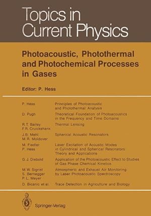 Seller image for Photoacoustic, Photothermal and Photochemical Processes in Gases for sale by moluna