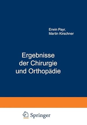 Imagen del vendedor de Ergebnisse der Chirurgie und Orthopaedie a la venta por moluna