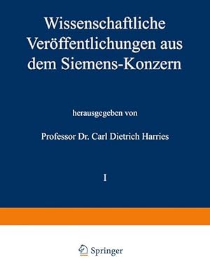 Seller image for Wissenschaftliche Veroeffentlichungen aus dem Siemens-Konzern for sale by moluna