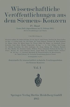 Seller image for Wissenschaftliche Veroeffentlichungen aus dem Siemens-Konzern for sale by moluna