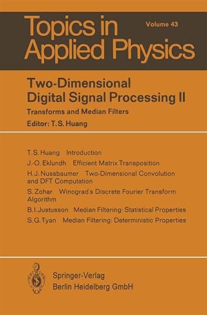 Seller image for Two-Dimensional Digital Signal Processing II for sale by moluna