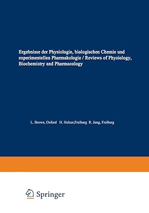 Bild des Verkufers fr Ergebnisse der Physiologie / Reviews of Physiology zum Verkauf von moluna