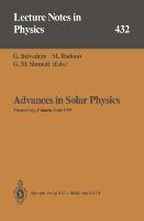 Seller image for Advances in Solar Physics for sale by moluna