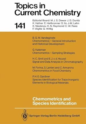 Bild des Verkufers fr Chemometrics and Species Identification zum Verkauf von moluna