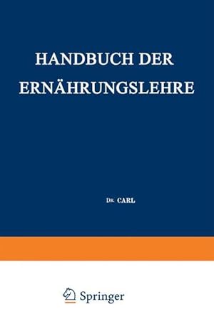 Imagen del vendedor de Handbuch der Ernaehrungslehre a la venta por moluna