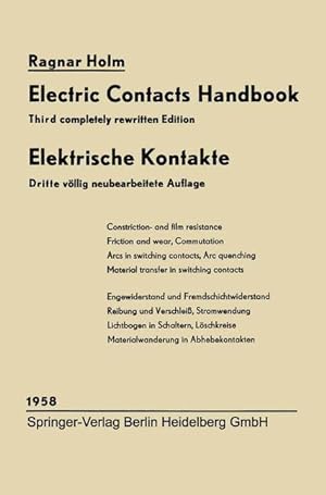 Bild des Verkufers fr Elektrische Kontakte / Electric Contacts Handbook zum Verkauf von moluna