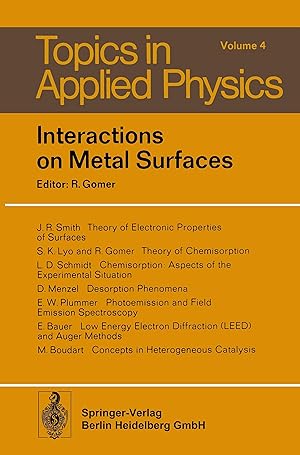 Imagen del vendedor de Interactions on Metal Surfaces a la venta por moluna