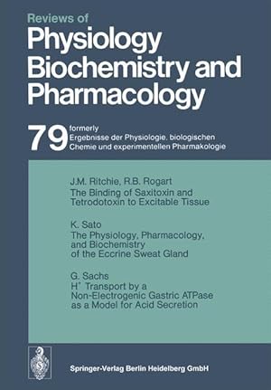 Imagen del vendedor de Reviews of Physiology, Biochemistry and Pharmacology a la venta por moluna