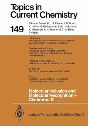 Imagen del vendedor de Molecular Inclusion and Molecular Recognition - Clathrates II a la venta por moluna