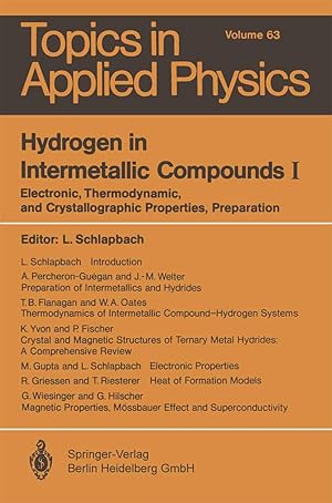 Imagen del vendedor de Hydrogen in Intermetallic Compounds I a la venta por moluna
