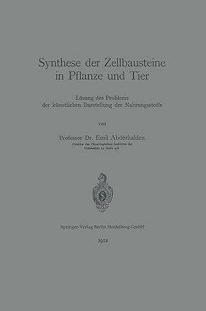 Seller image for Synthese der Zellbausteine in Pflanze und Tier for sale by moluna