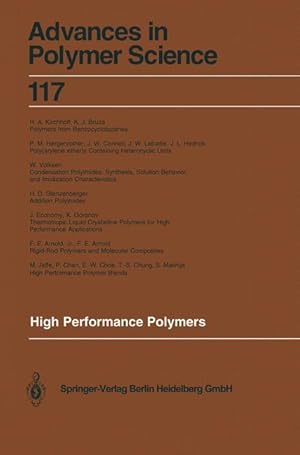 Image du vendeur pour High Performance Polymers mis en vente par moluna