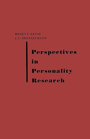 Immagine del venditore per Perspectives in Personality Research venduto da moluna