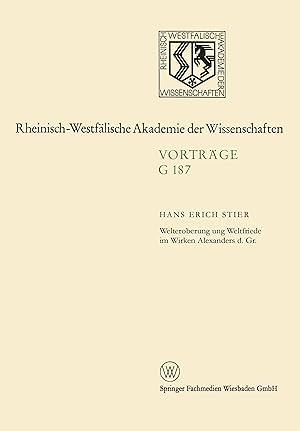 Seller image for Welteroberung und Weltfriede im Wirken Alexanders d. Gr. for sale by moluna