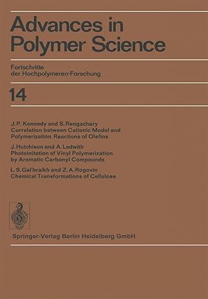 Bild des Verkufers fr Advances in Polymer Science zum Verkauf von moluna