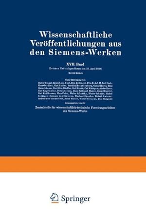 Seller image for Wissenschaftliche Veroeffentlichungen aus den Siemens-Werken for sale by moluna