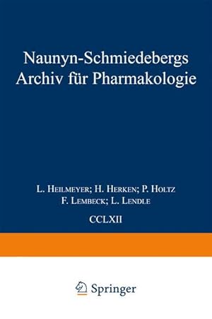 Seller image for Naunyn Schmiedebergs Archiv fr Pharmakologie for sale by moluna