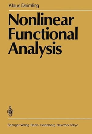 Imagen del vendedor de Nonlinear Functional Analysis a la venta por moluna