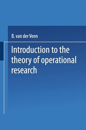 Seller image for Introduction to the Theory of Operational Research for sale by moluna