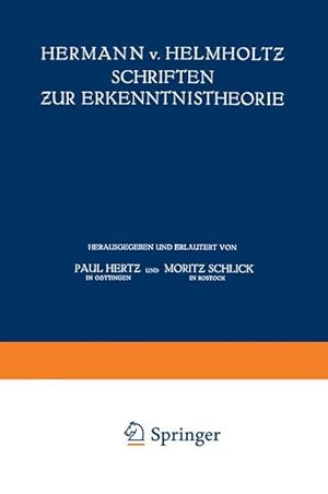 Image du vendeur pour Hermann v. Helmholtz Schriften zur Erkenntnistheorie mis en vente par moluna